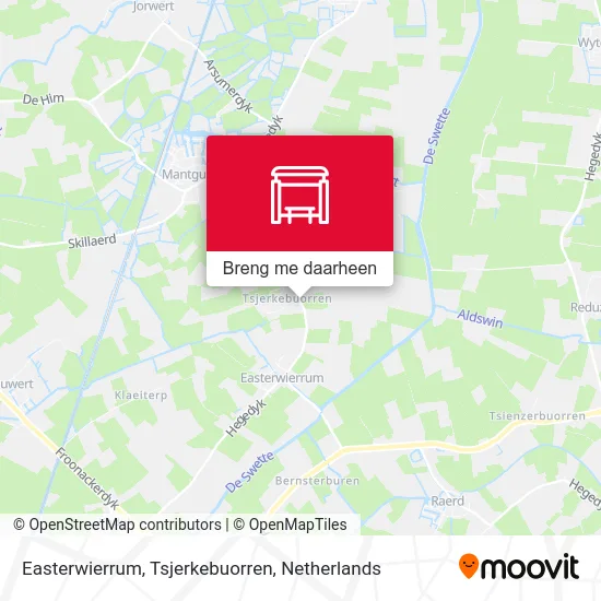 Easterwierrum, Tsjerkebuorren kaart