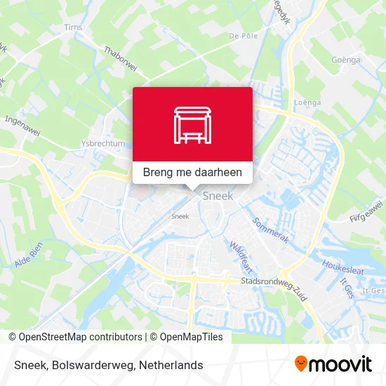 Sneek, Bolswarderweg kaart