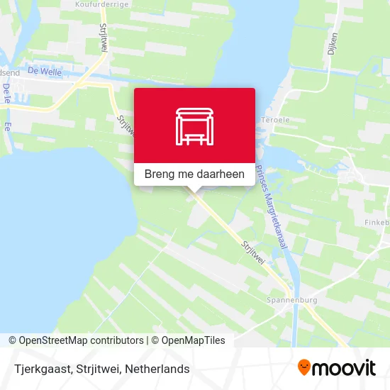 Tjerkgaast, Strjitwei kaart