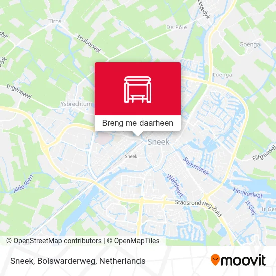 Sneek, Bolswarderweg kaart