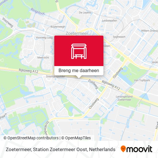 Zoetermeer, Station Zoetermeer Oost kaart