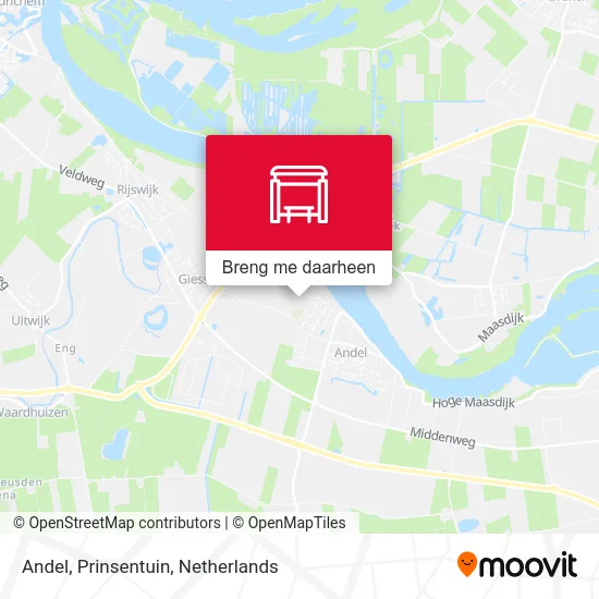 Andel, Prinsentuin kaart