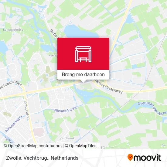 Zwolle, Vechtbrug. kaart