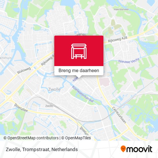 Zwolle, Trompstraat kaart