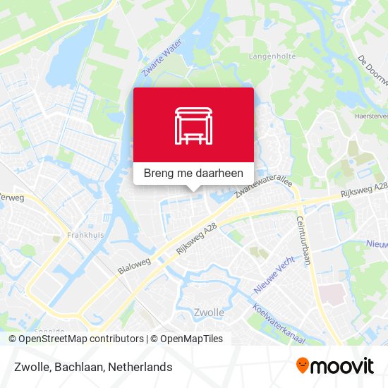 Zwolle, Bachlaan kaart