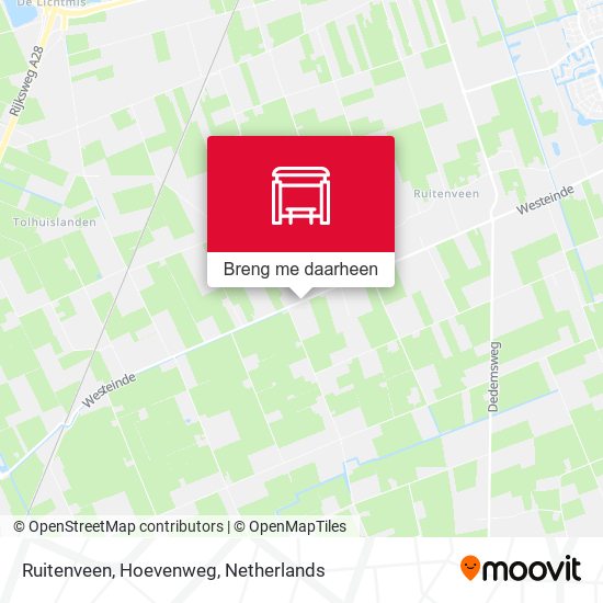 Ruitenveen, Hoevenweg kaart