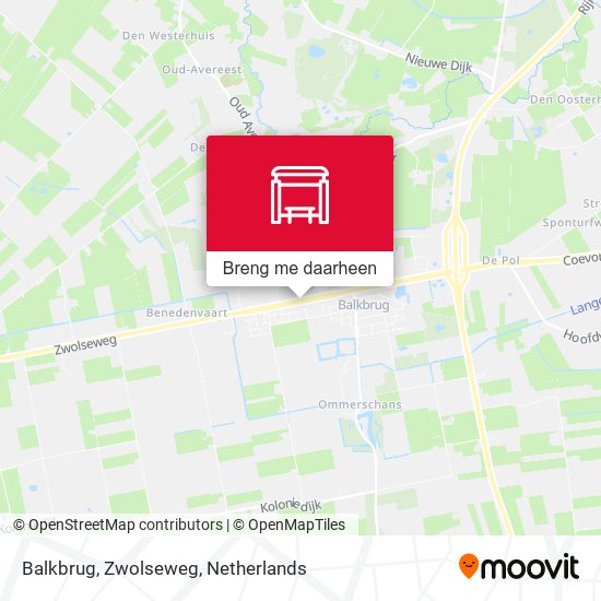 Balkbrug, Zwolseweg kaart