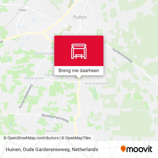 Huinen, Oude Garderenseweg kaart