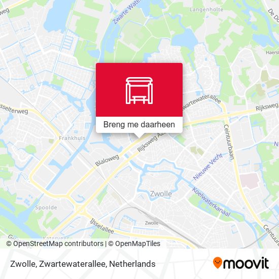 Zwolle, Zwartewaterallee kaart