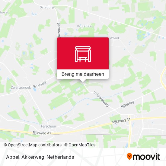 Appel, Akkerweg kaart