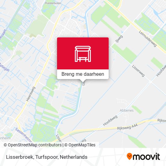 Lisserbroek, Turfspoor kaart