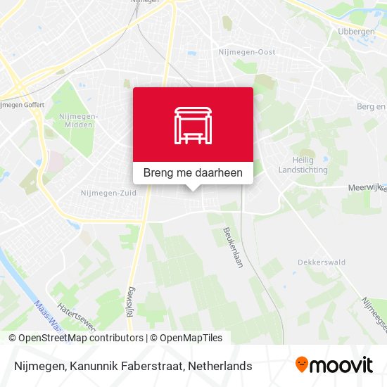 Nijmegen, Kanunnik Faberstraat kaart