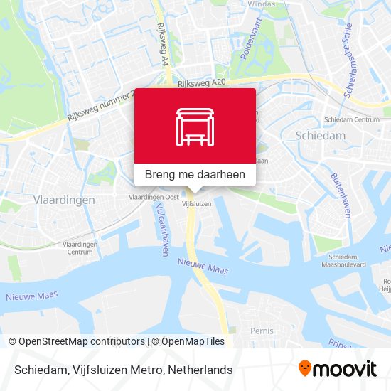 Schiedam, Vijfsluizen Metro kaart