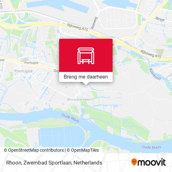 Rhoon, Zwembad Sportlaan kaart