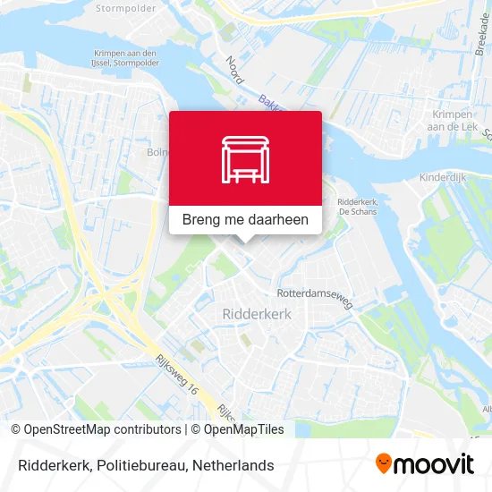 Ridderkerk, Politiebureau kaart