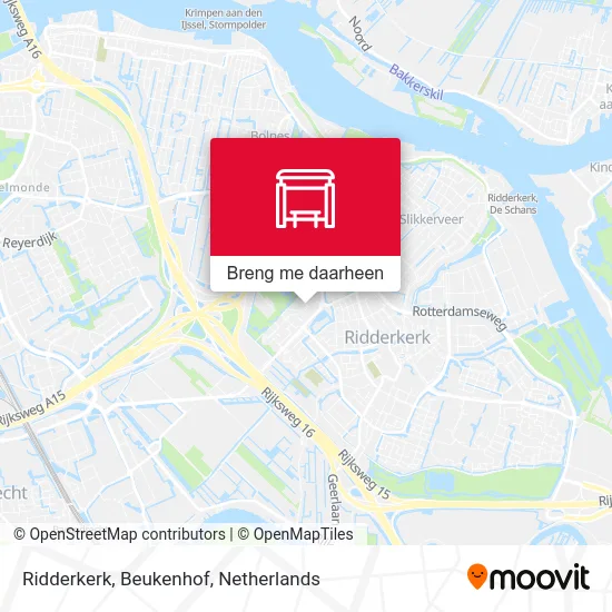 Ridderkerk, Beukenhof kaart