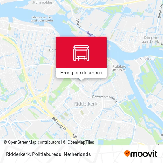 Ridderkerk, Politiebureau kaart