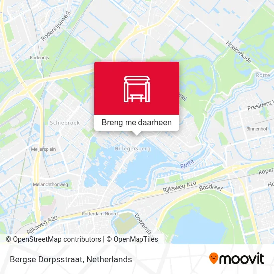 Bergse Dorpsstraat kaart