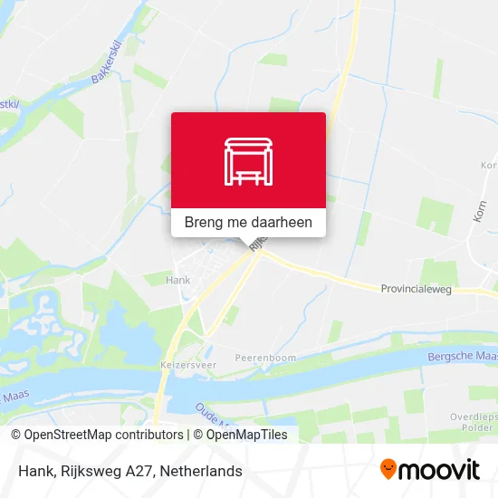 Hank, Rijksweg A27 kaart