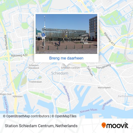 Station Schiedam Centrum kaart