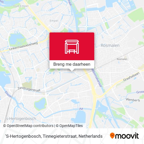 'S-Hertogenbosch, Tinnegieterstraat kaart