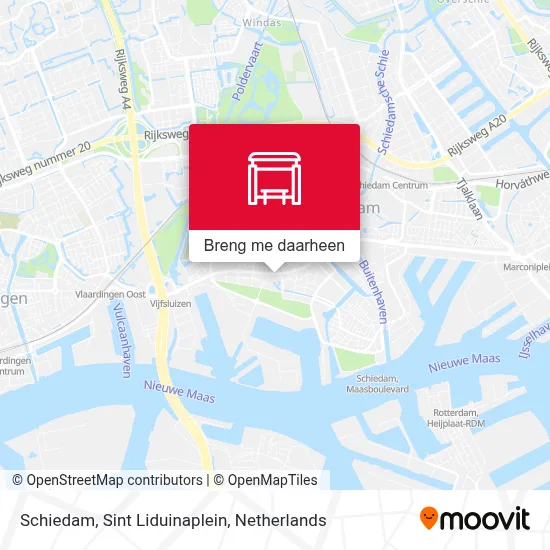 Schiedam, Sint Liduinaplein kaart