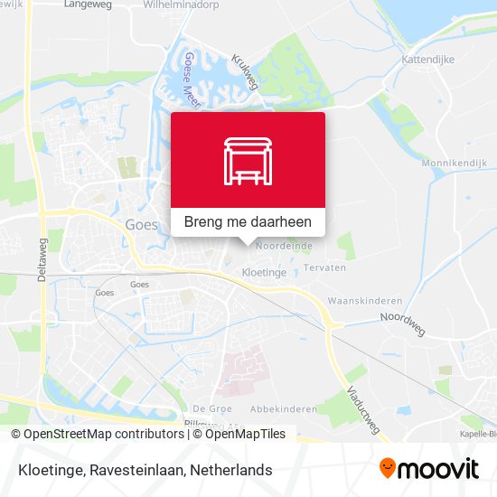 Kloetinge, Ravesteinlaan kaart