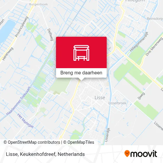 Lisse, Keukenhofdreef kaart