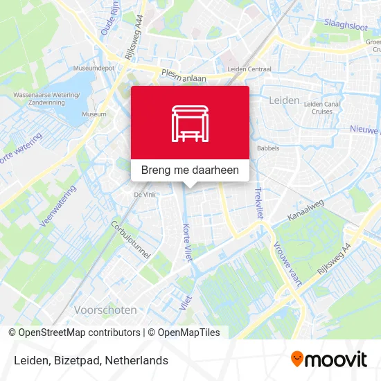 Leiden, Bizetpad kaart
