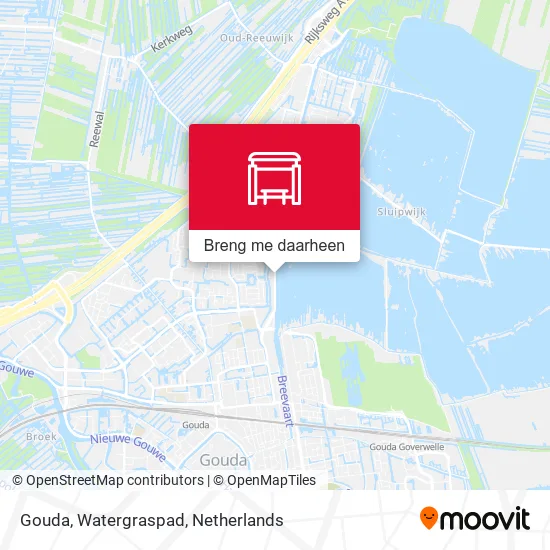 Gouda, Watergraspad kaart