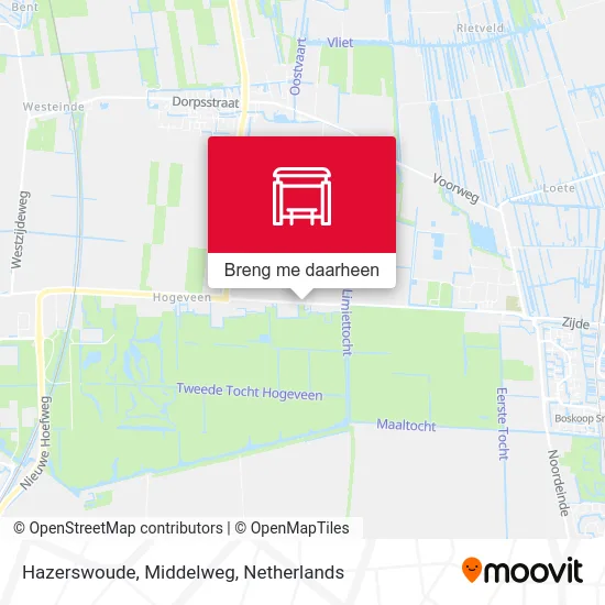 Hazerswoude, Middelweg kaart