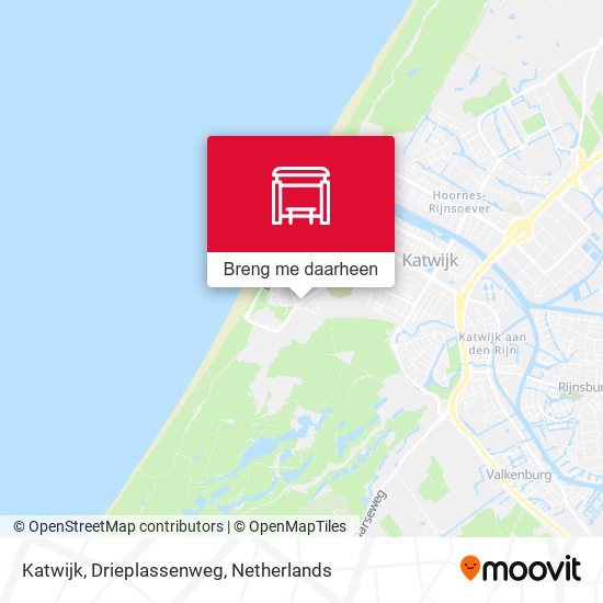 Katwijk, Drieplassenweg kaart