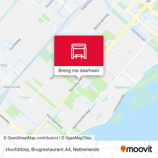 Hoofddorp, Brugrestaurant A4 kaart