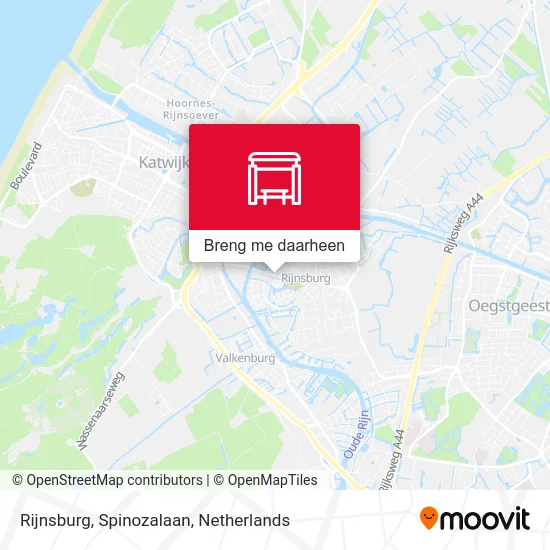Rijnsburg, Spinozalaan kaart