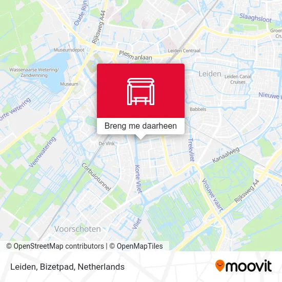 Leiden, Bizetpad kaart