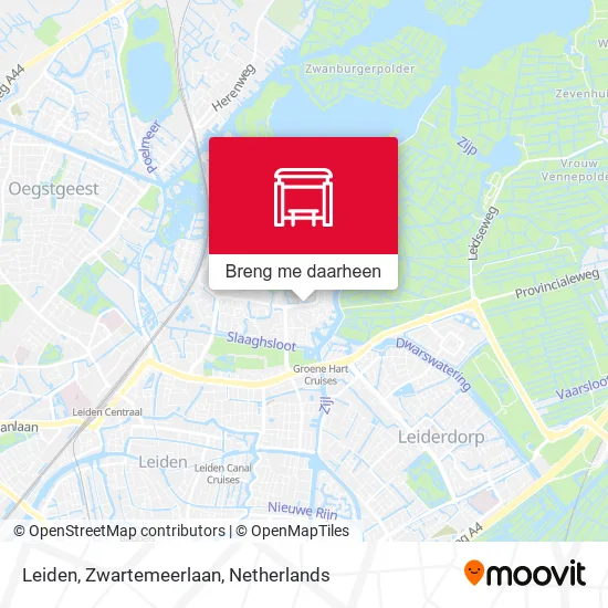 Leiden, Zwartemeerlaan kaart