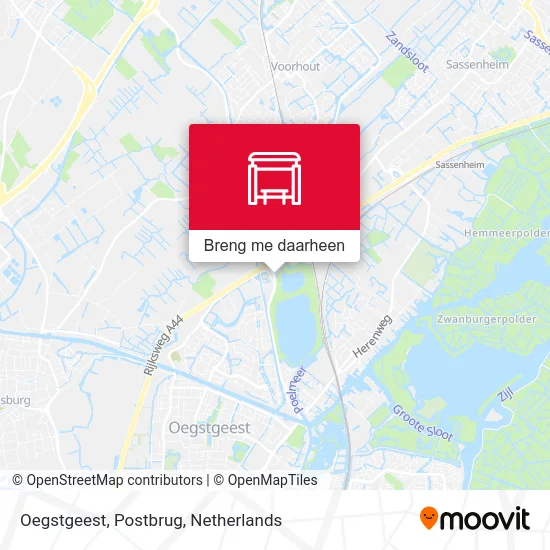 Oegstgeest, Postbrug kaart