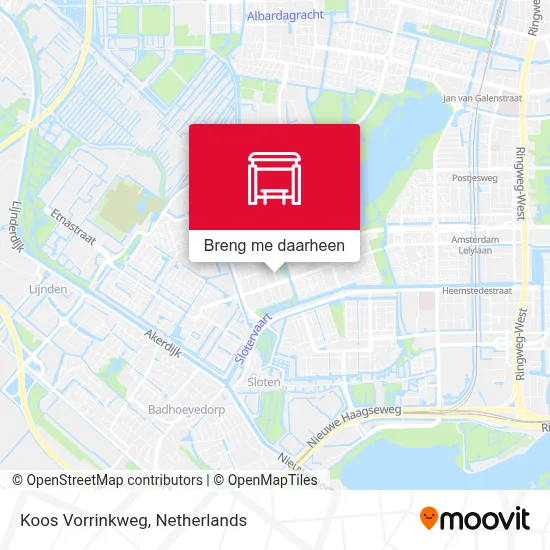 Koos Vorrinkweg kaart