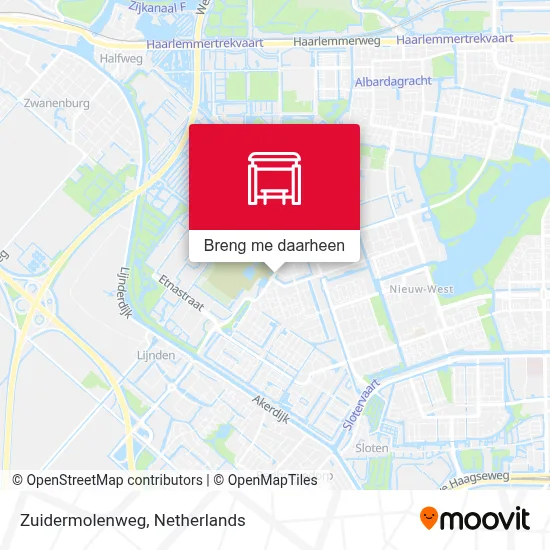 Zuidermolenweg kaart