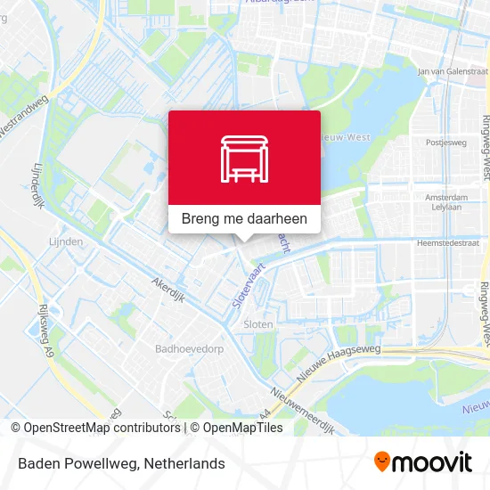 Baden Powellweg kaart