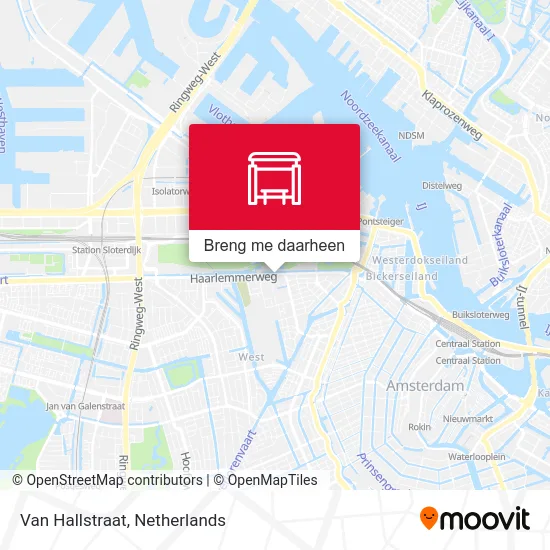 Van Hallstraat kaart