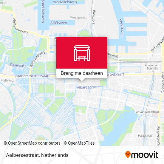Aalbersestraat kaart