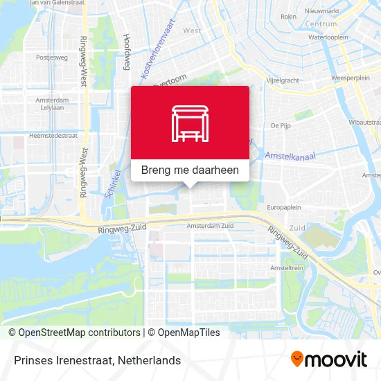 Prinses Irenestraat kaart