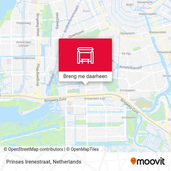 Prinses Irenestraat kaart