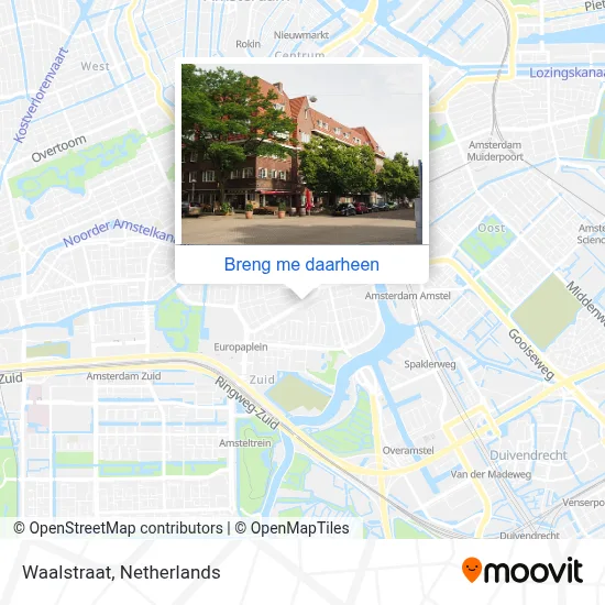 Waalstraat kaart