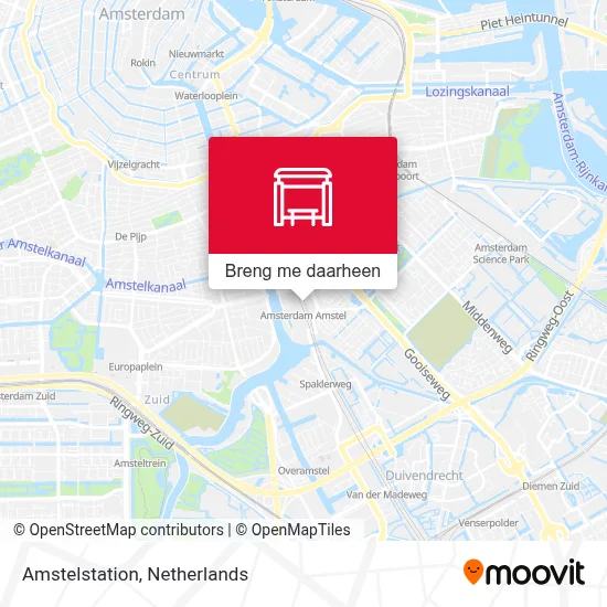 Amstelstation kaart