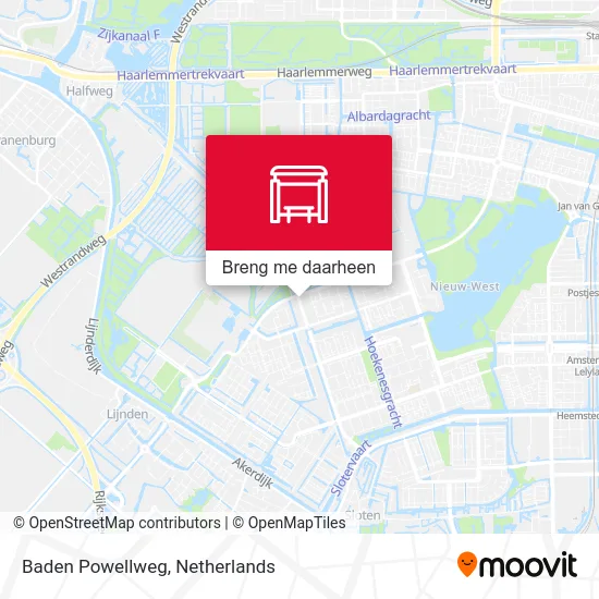 Baden Powellweg kaart