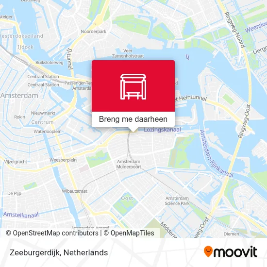 Zeeburgerdijk kaart