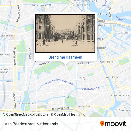 Van Baerlestraat kaart