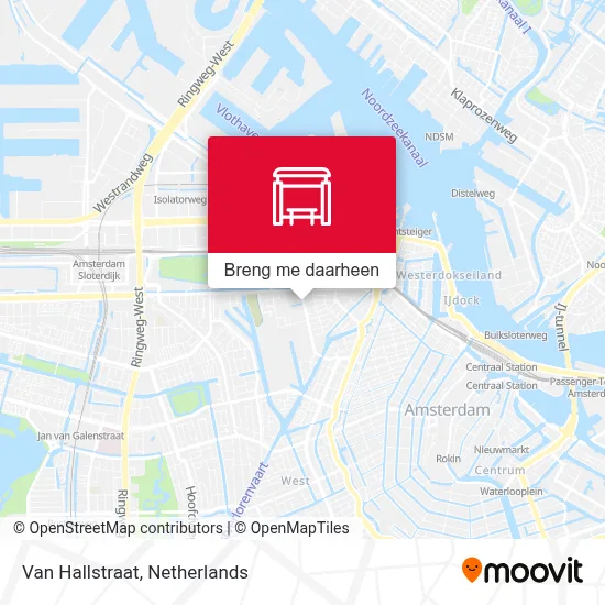 Van Hallstraat kaart